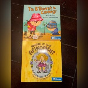 Children's Book Set afikomen Passover Tu bshevat earth library Jewish kids trees